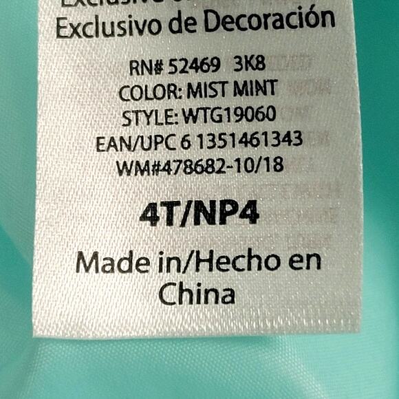 Wonder Nation, Fully Lined, Lace Dress Set in Mist Mint Size 4 - Picture 8 of 11